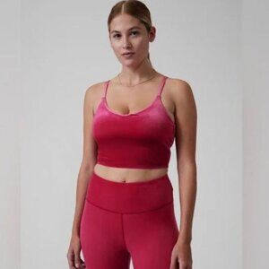 Women's - Athleta Elation Pink Velvet Tank & Leggings Set, Size XS